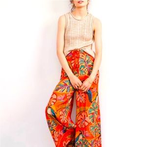 FARM Rio Birdie Anthropology Flare Pants
